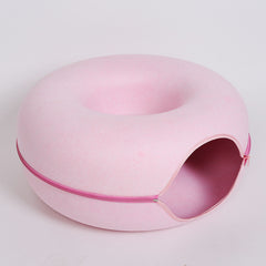 Round Felt Cat Tunnel Bed