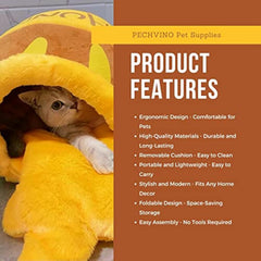 Memory Foam Cat Bed - Honey Pot
